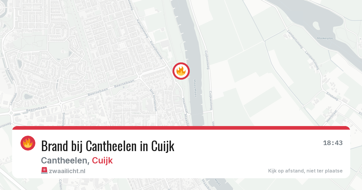 Brand bij Cantheelen in Cuijk — 29 jun 2026