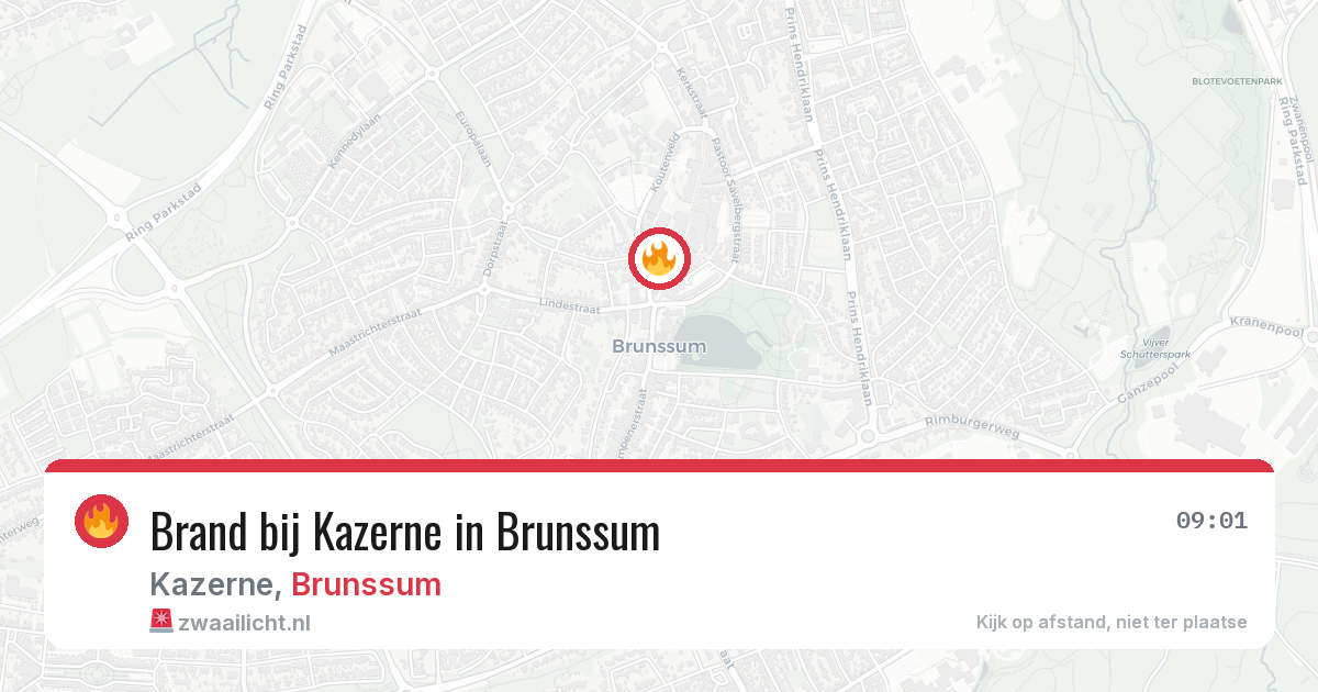 Brand bij Kazerne in Brunssum — 19 mrt 2026