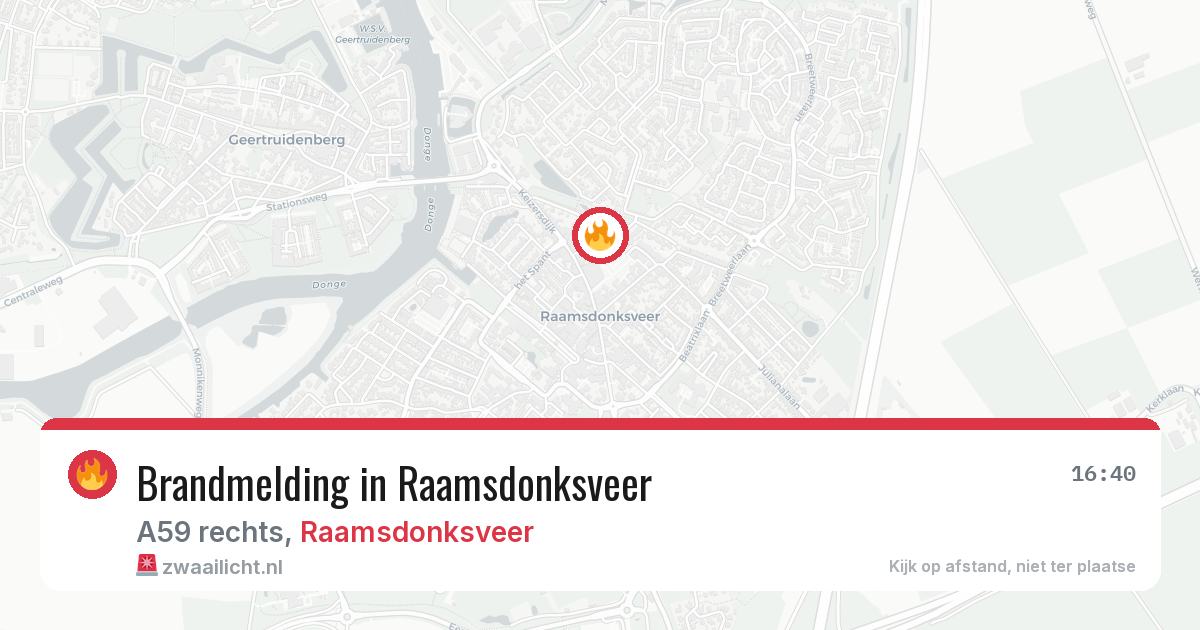Brandmelding in Raamsdonksveer — 7 mei 2026