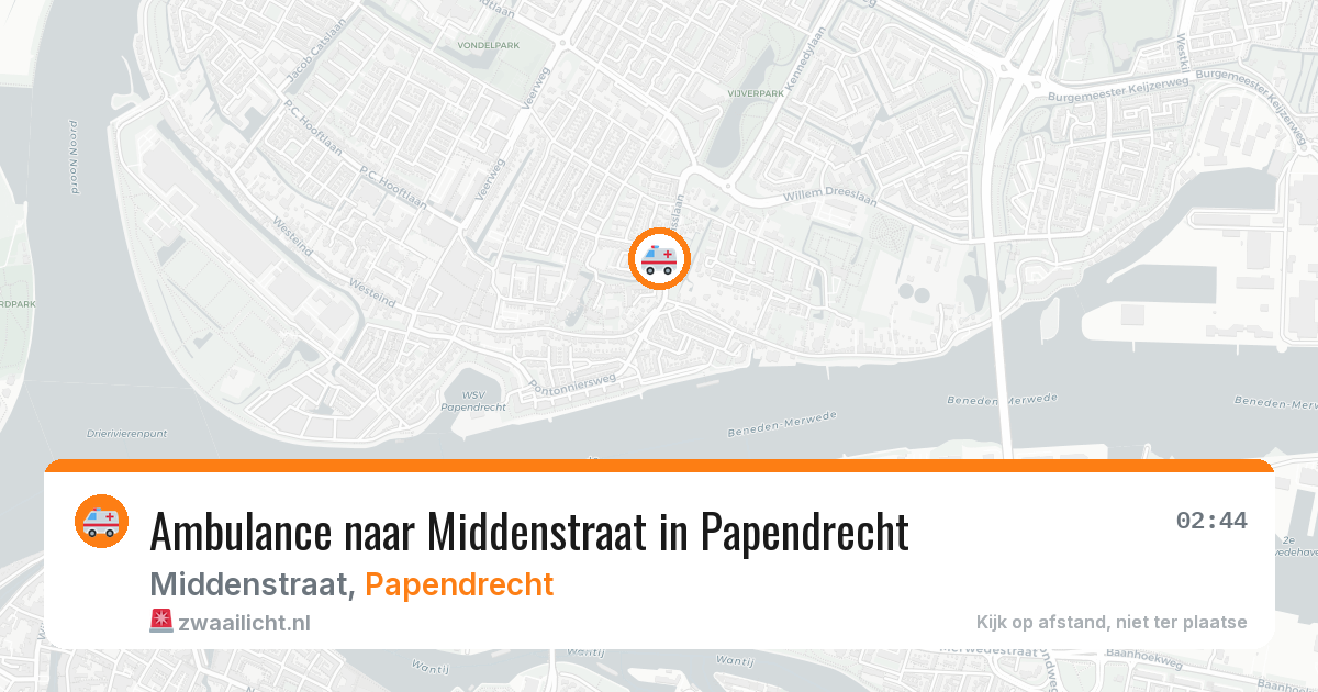 Ambulance naar Middenstraat in Papendrecht — 3 mei 2026