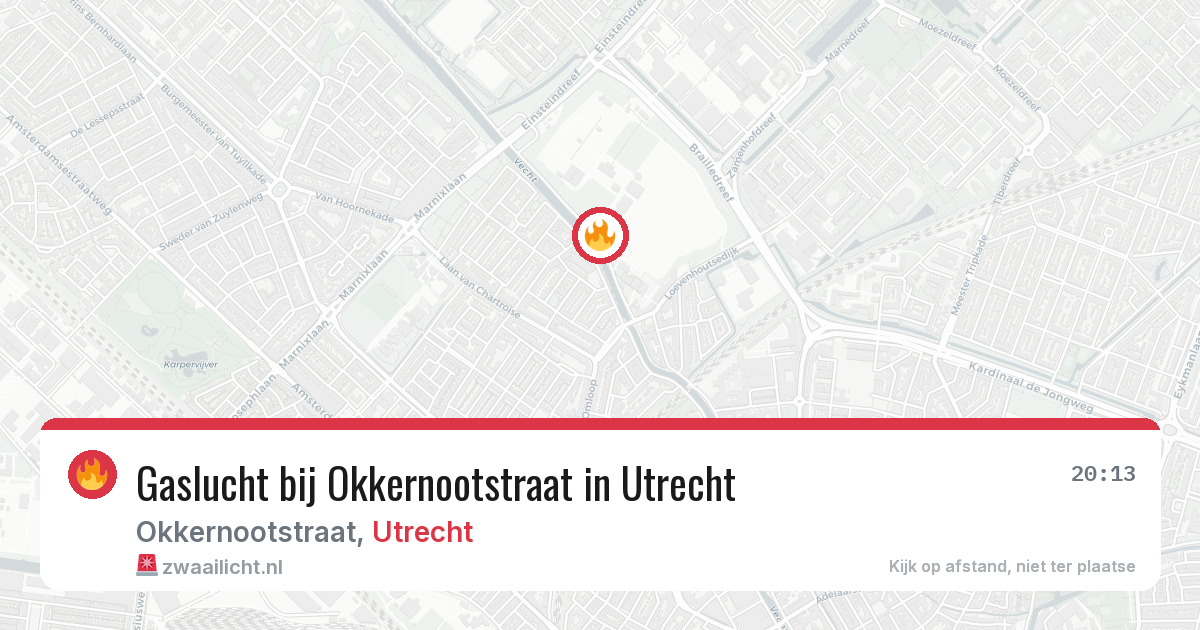 Gaslucht bij Okkernootstraat in Utrecht — 4 apr 2026