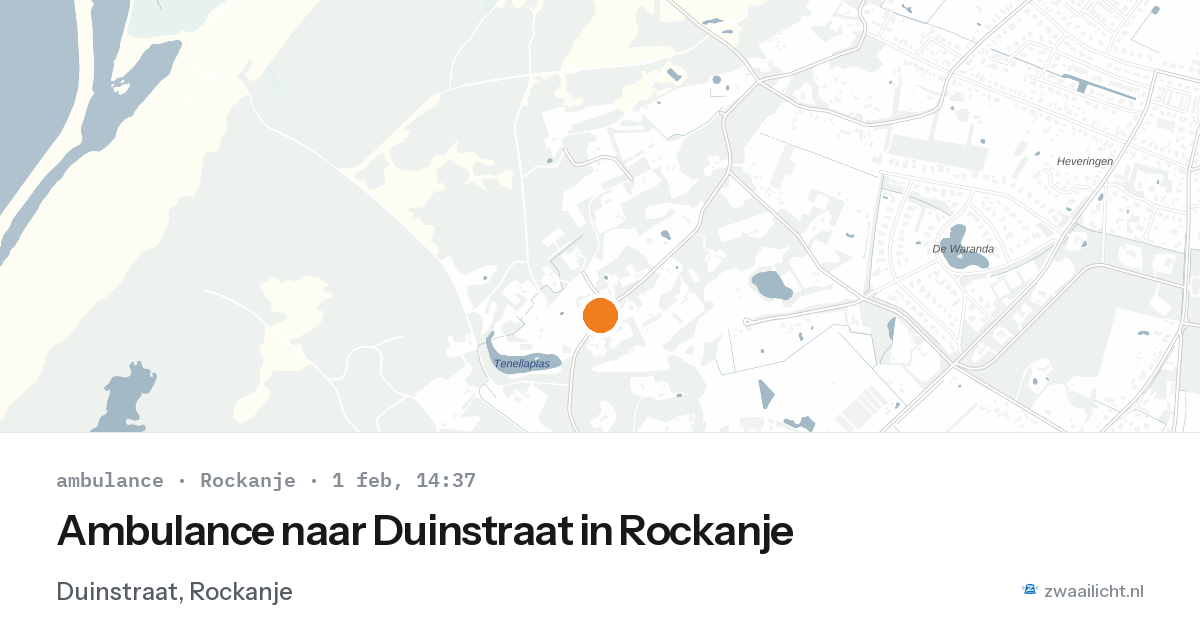 Ambulance naar Duinstraat in Rockanje — 1 feb 2026