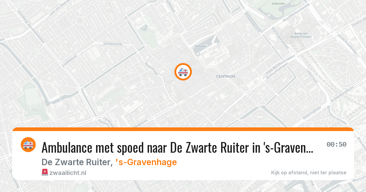 Ambulance met spoed naar De Zwarte Ruiter in 's-Gravenhage — 5 jul 2026