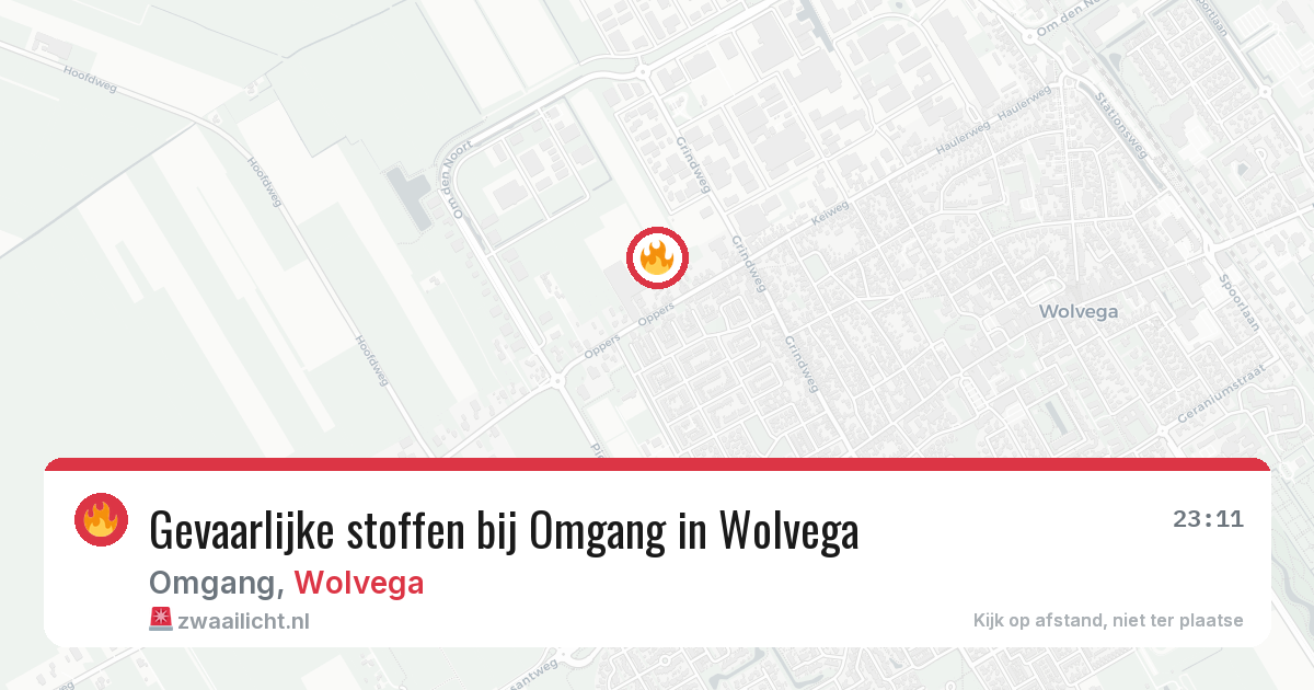 Gevaarlijke stoffen bij Omgang in Wolvega — 2 jun 2026