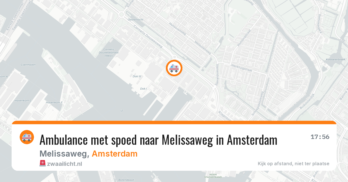 Ambulance met spoed naar Melissaweg in Amsterdam — 6 jul 2026