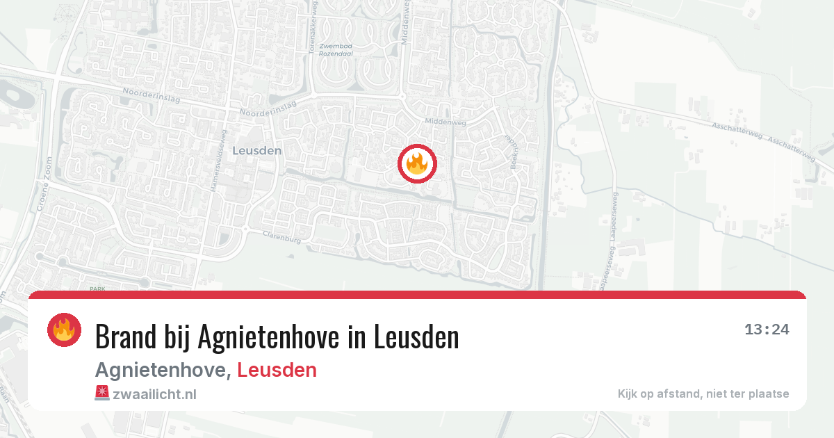 Brand bij Agnietenhove in Leusden — 24 jun 2026