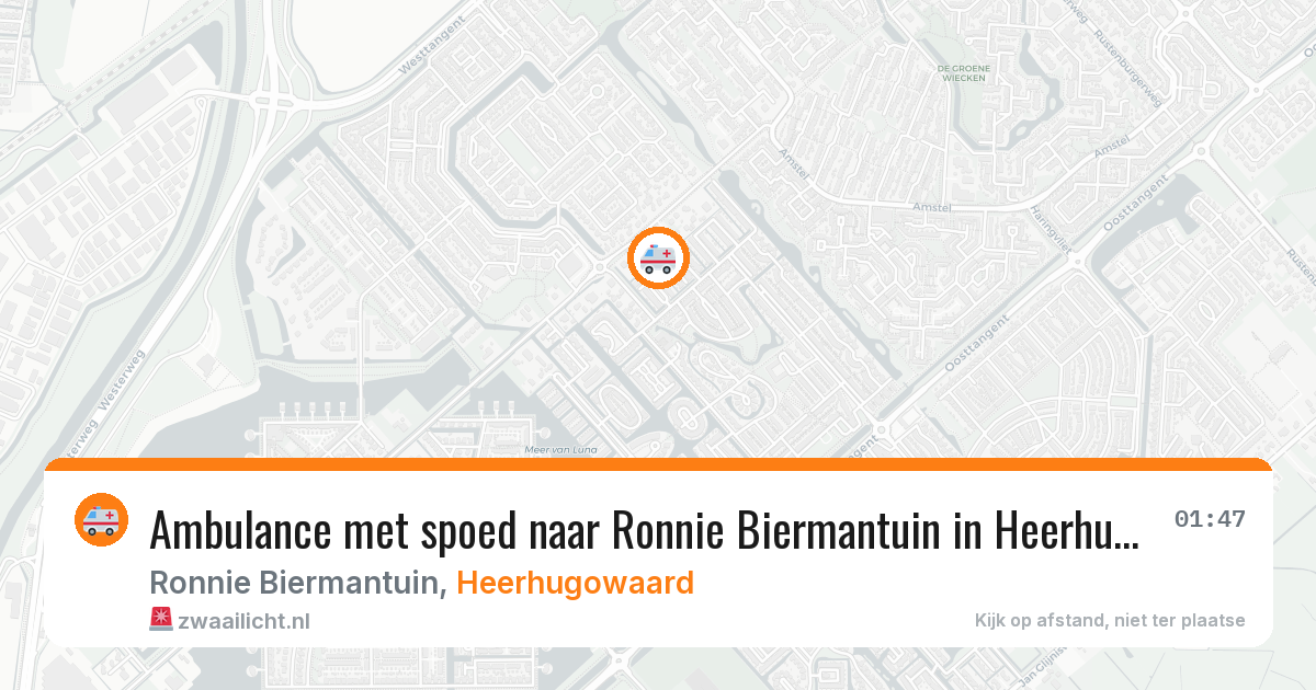 Ambulance met spoed naar Ronnie Biermantuin in Heerhugowaard — 8 jul 2026