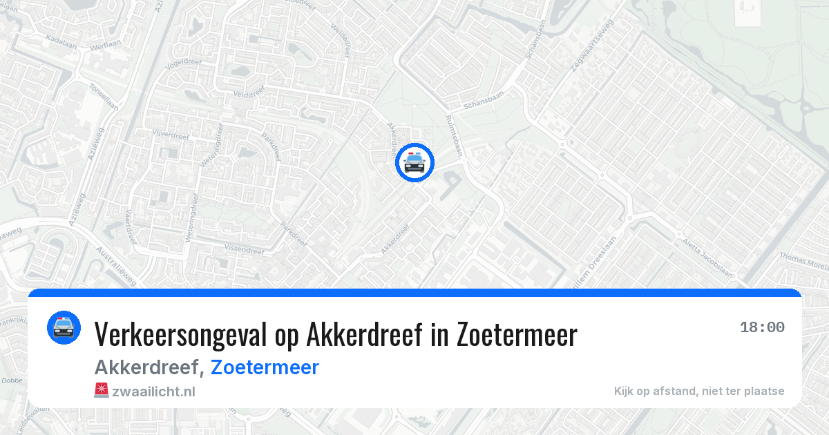 Verkeersongeval op Akkerdreef in Zoetermeer — 27 apr 2026