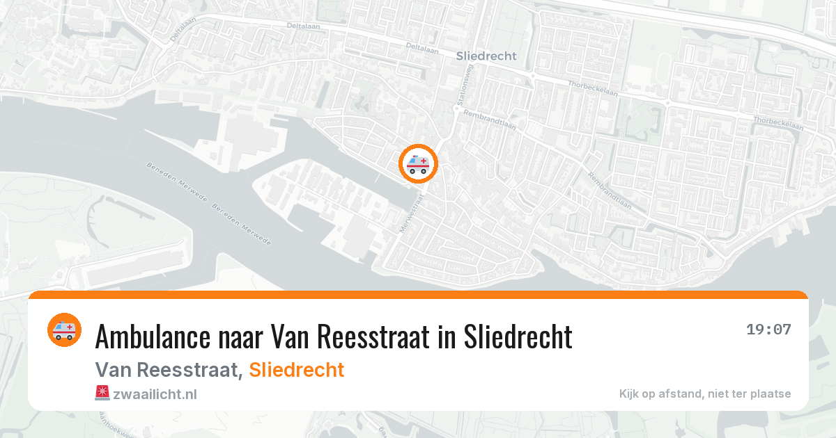 Ambulance naar Van Reesstraat in Sliedrecht — 23 mei 2026