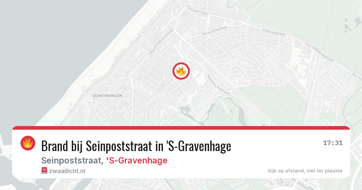 Brand bij Seinpoststraat in 'S-Gravenhage — 2 jul 2026