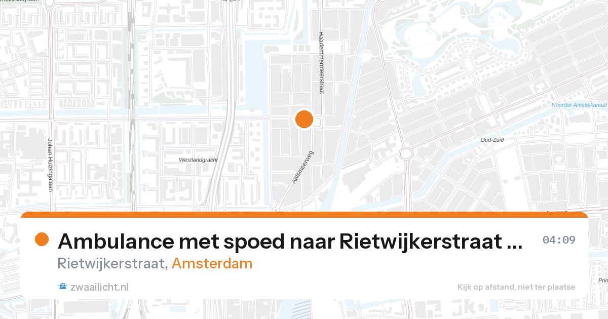 Ambulance met spoed naar Rietwijkerstraat in Amsterdam — 27 aug 2026