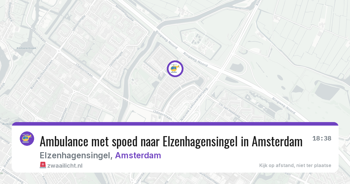 Ambulance met spoed naar Elzenhagensingel in Amsterdam — 8 jun 2026