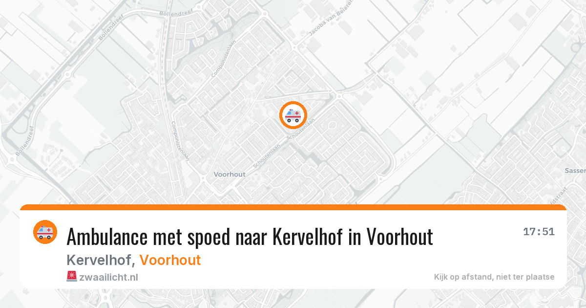 Ambulance met spoed naar Kervelhof in Voorhout — 27 jul 2026