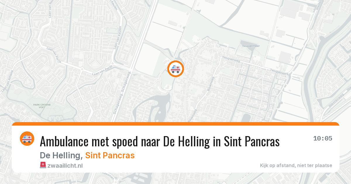 Ambulance met spoed naar De Helling in Sint Pancras — 30 jun 2026