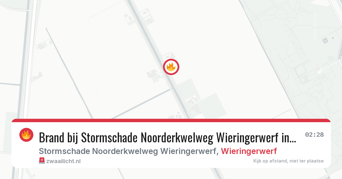 Brand bij Stormschade Noorderkwelweg Wieringerwerf in Wieringerwerf — 20 jun 2026