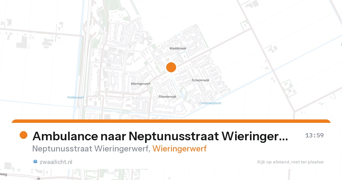 Ambulance naar Neptunusstraat Wieringerwerf in Wieringerwerf — 24 aug 2026