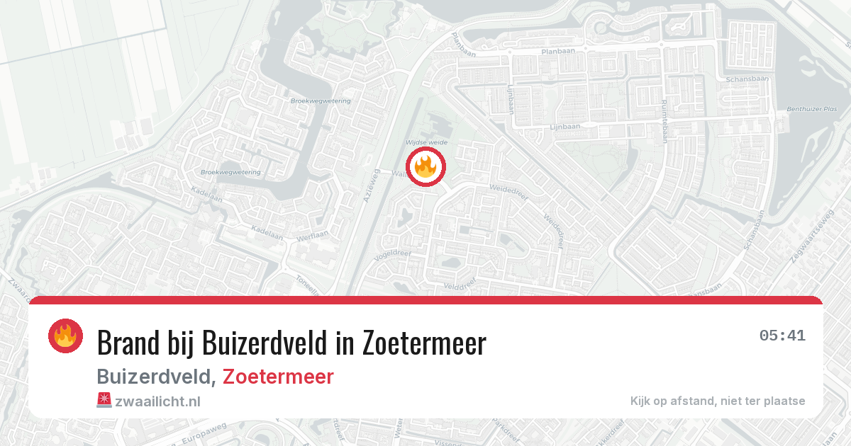Brand bij Buizerdveld in Zoetermeer — 28 jun 2026