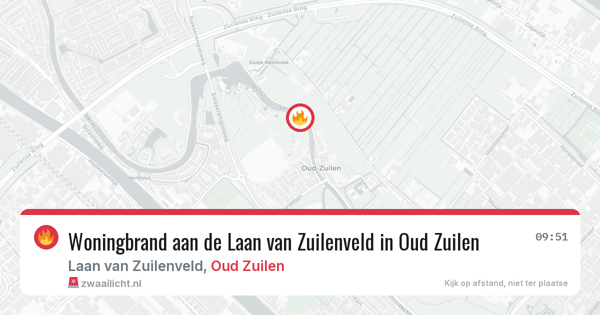 Woningbrand aan de Laan van Zuilenveld in Oud Zuilen — 27 apr 2026