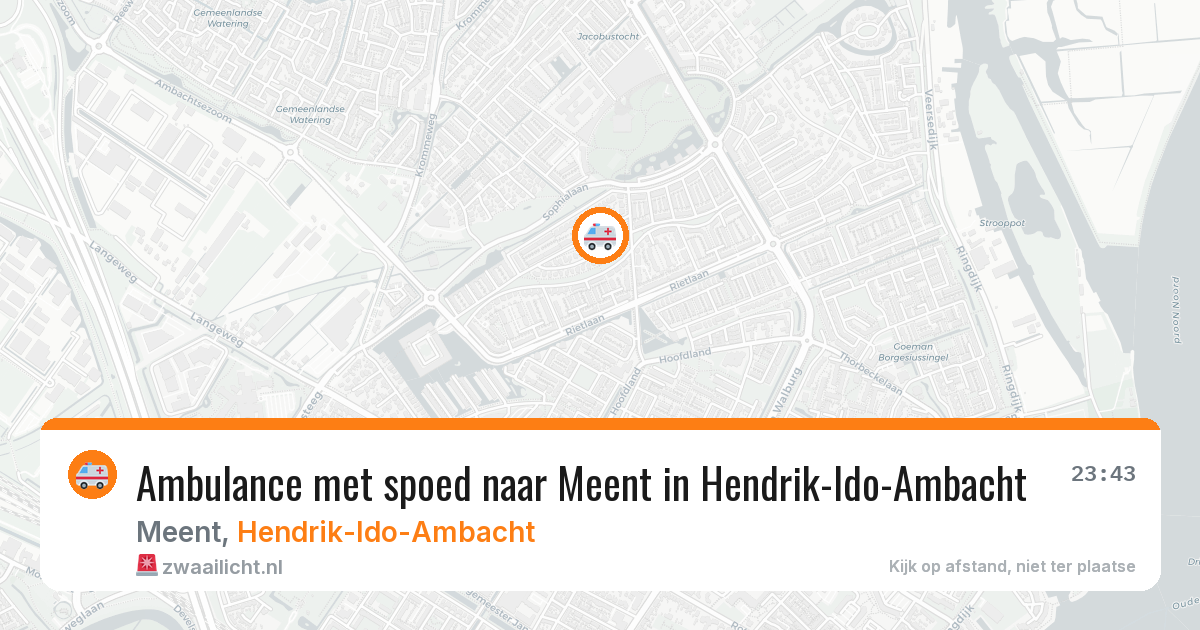 Ambulance met spoed naar Meent in Hendrik-Ido-Ambacht — 6 apr 2026