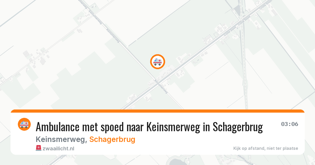 Ambulance met spoed naar Keinsmerweg in Schagerbrug — 6 jun 2026