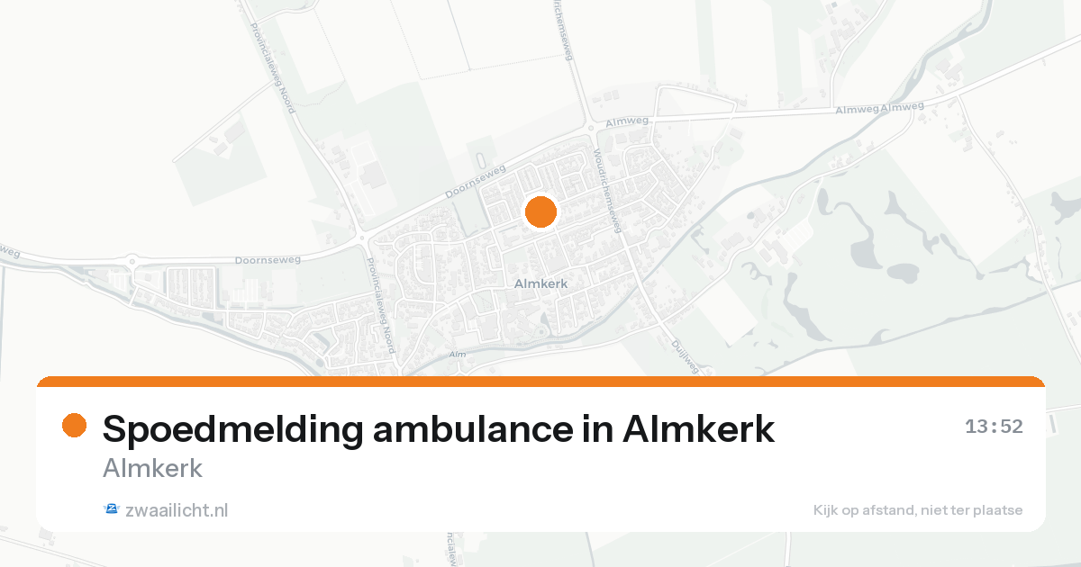 Spoedmelding ambulance in Almkerk — 3 jun 2026