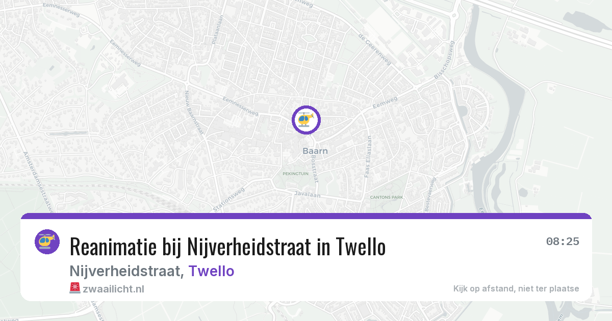 Reanimatie bij Nijverheidstraat in Twello — 8 jun 2026