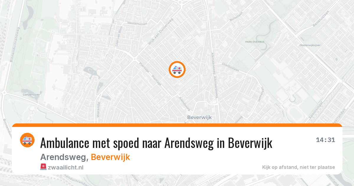 Ambulance met spoed naar Arendsweg in Beverwijk — 19 jul 2026