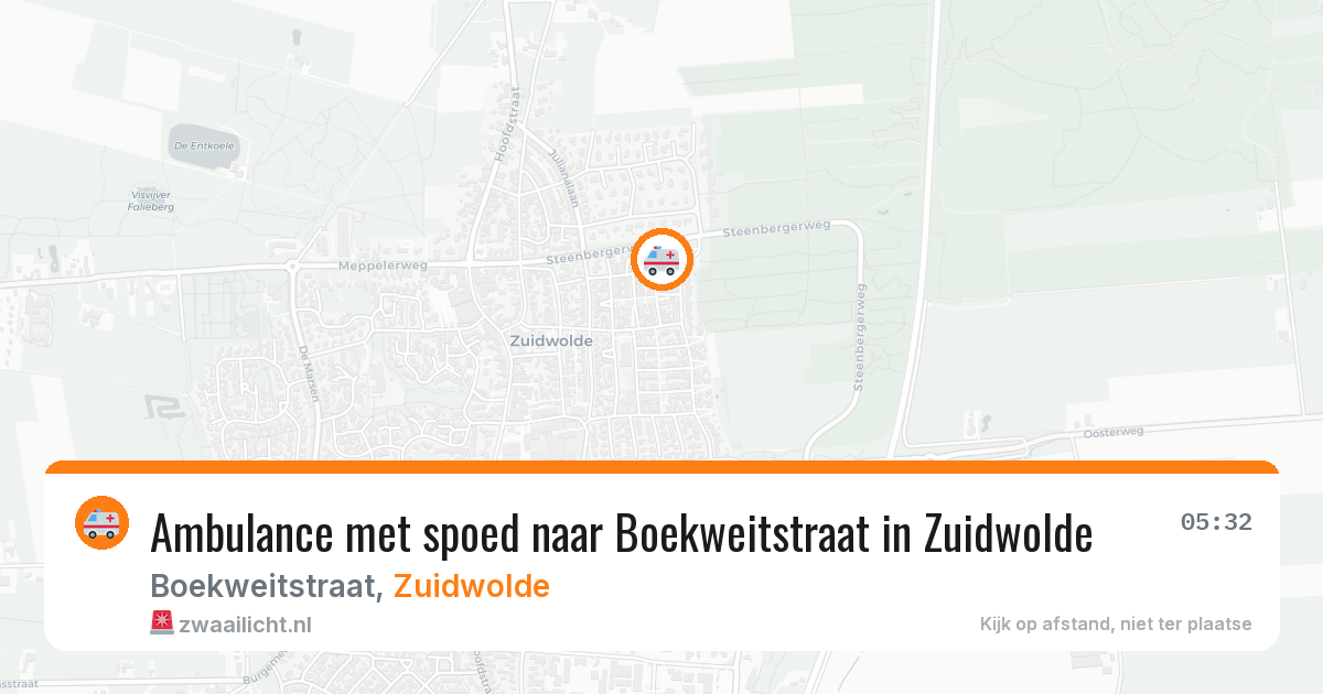 Ambulance met spoed naar Boekweitstraat in Zuidwolde — 26 feb 2026