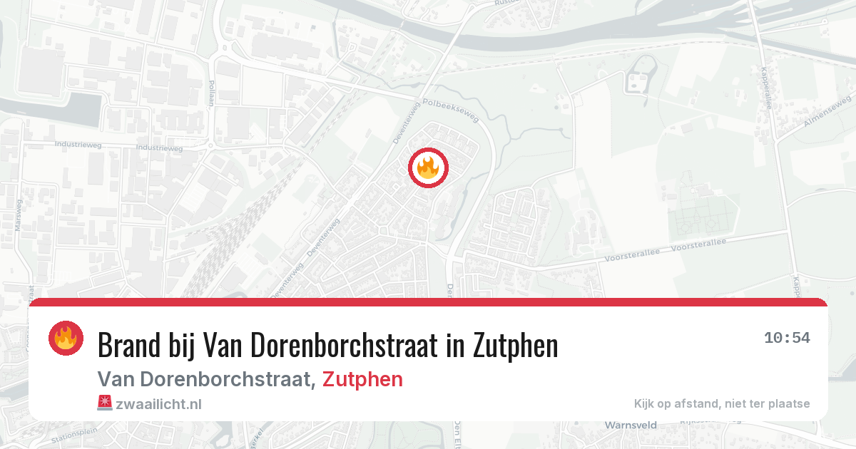 Brand bij Van Dorenborchstraat in Zutphen — 22 jul 2026