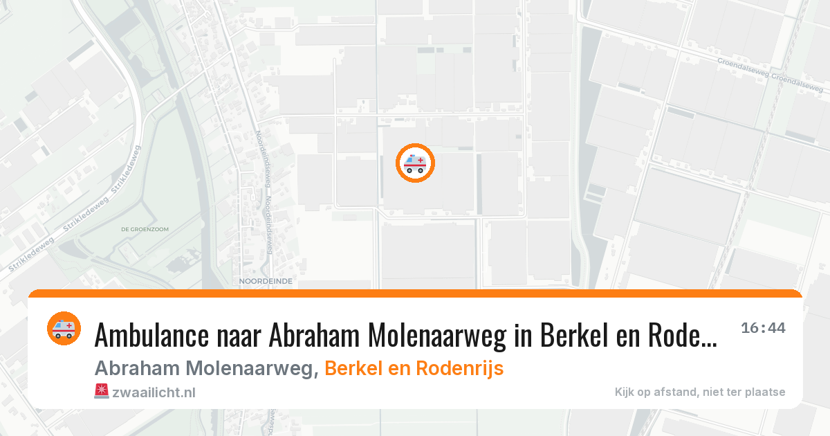Ambulance naar Abraham Molenaarweg in Berkel en Rodenrijs — 25 mrt 2026