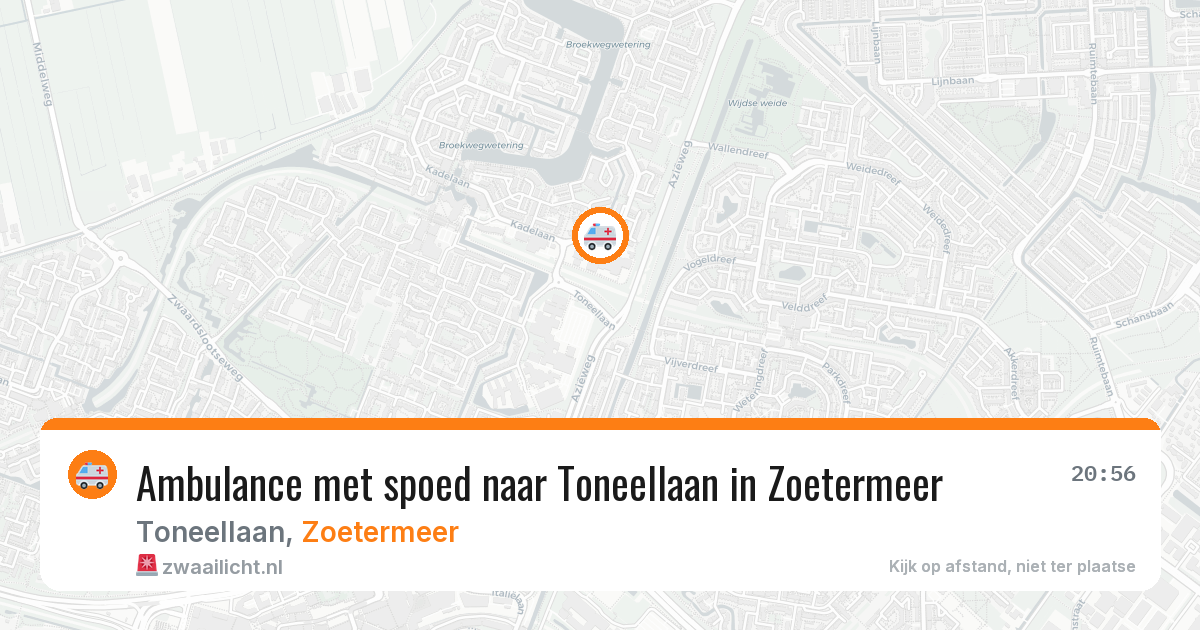 Ambulance met spoed naar Toneellaan in Zoetermeer — 12 apr 2026
