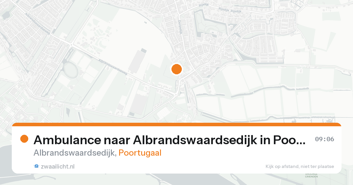 Ambulance naar Albrandswaardsedijk in Poortugaal — 6 jul 2026