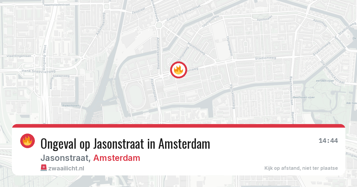 Ongeval op Jasonstraat in Amsterdam — 27 jun 2026