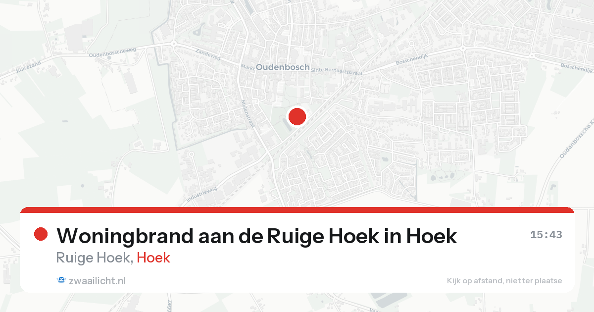 Woningbrand aan de Ruige Hoek in Hoek — 22 aug 2026