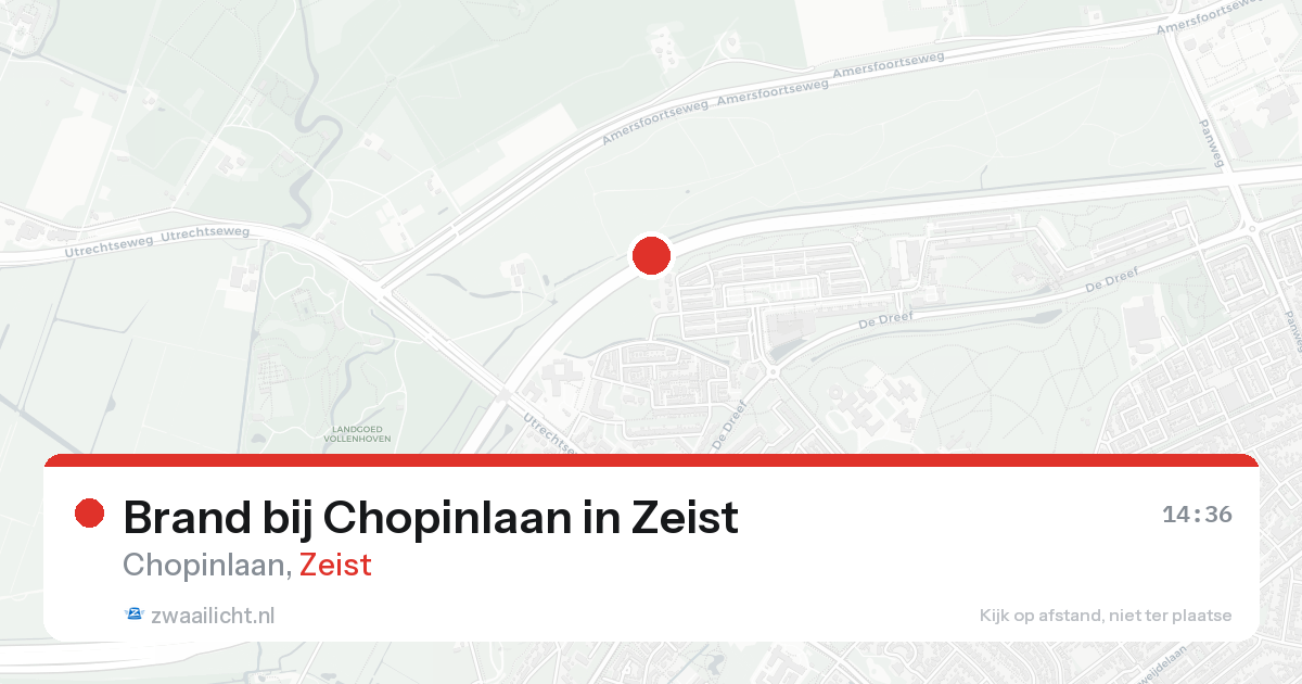 Brand bij Chopinlaan in Zeist — 23 aug 2026