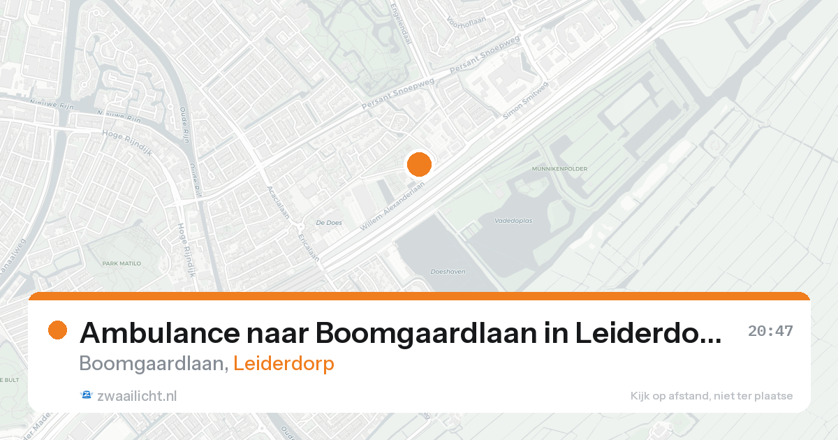 Ambulance naar Boomgaardlaan in Leiderdorp — 19 aug 2026