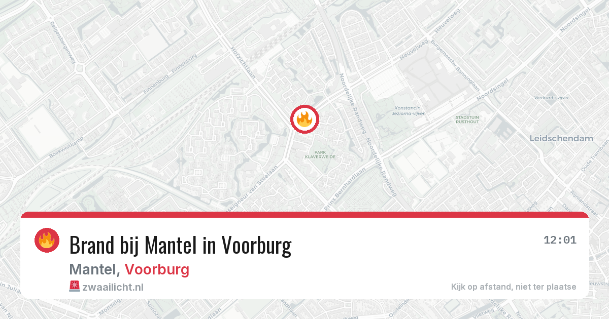 Brand bij Mantel in Voorburg — 3 jun 2026