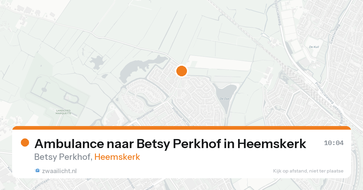 Ambulance naar Betsy Perkhof in Heemskerk — 19 aug 2026