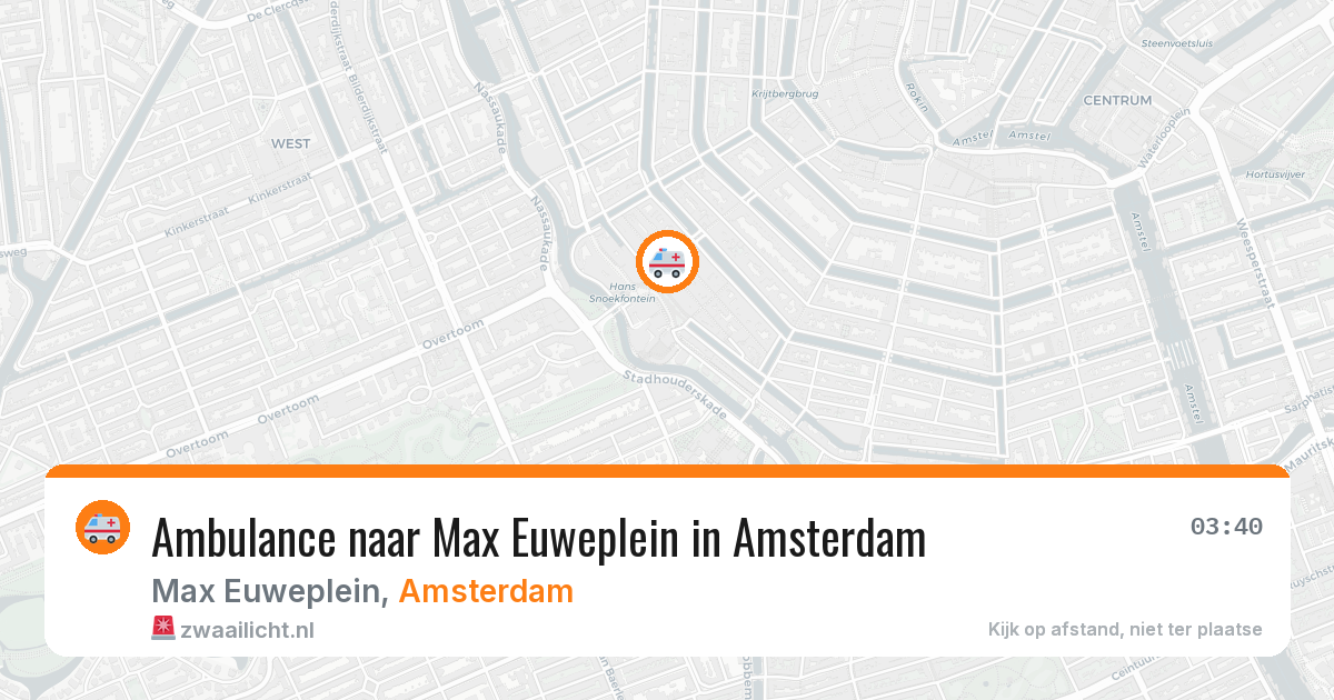 Ambulance naar Max Euweplein in Amsterdam — 31 mei 2026