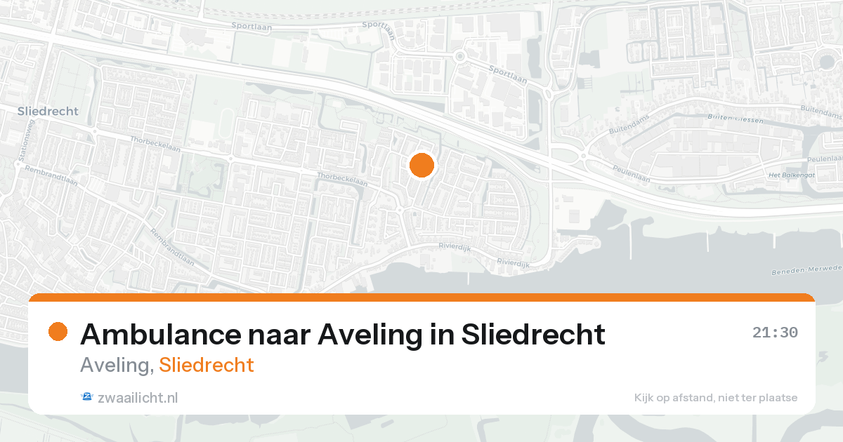 Ambulance naar Aveling in Sliedrecht — 16 aug 2026