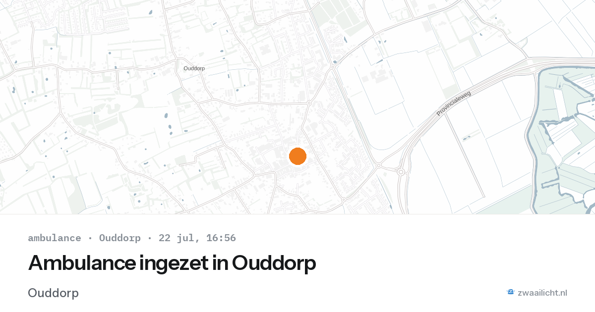 Ambulance ingezet in Ouddorp — 22 jul 2026