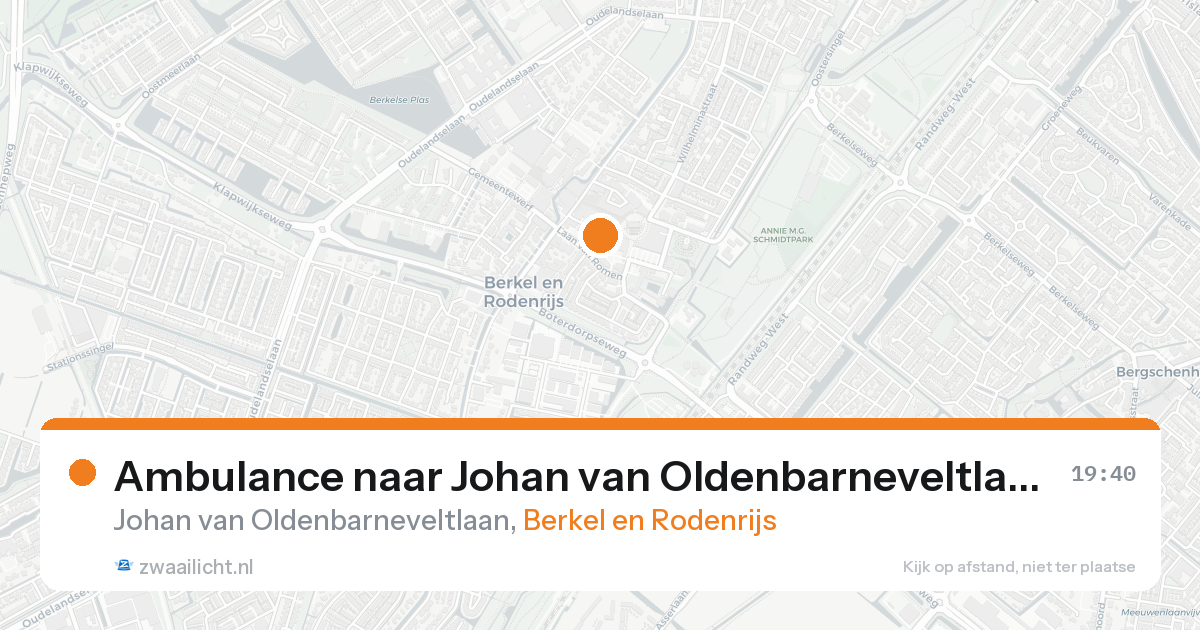 Ambulance naar Johan van Oldenbarneveltlaan in Berkel en Rodenrijs — 30 jun 2026
