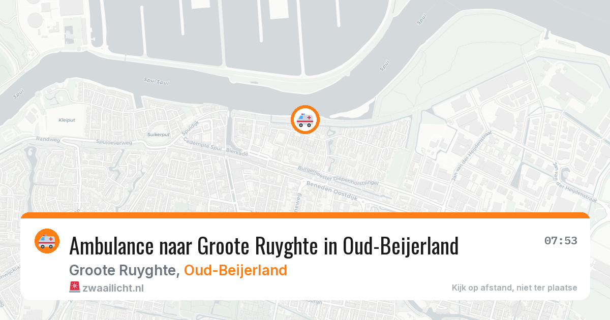 Ambulance naar Groote Ruyghte in Oud-Beijerland — 7 apr 2026