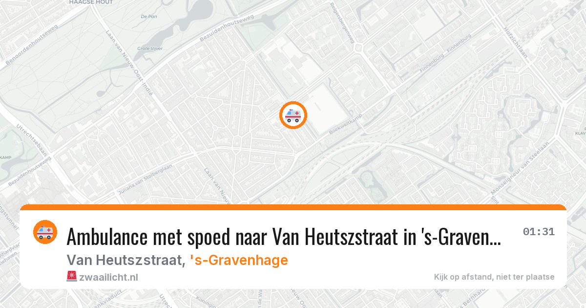 Ambulance met spoed naar Van Heutszstraat in 's-Gravenhage — 12 jul 2026