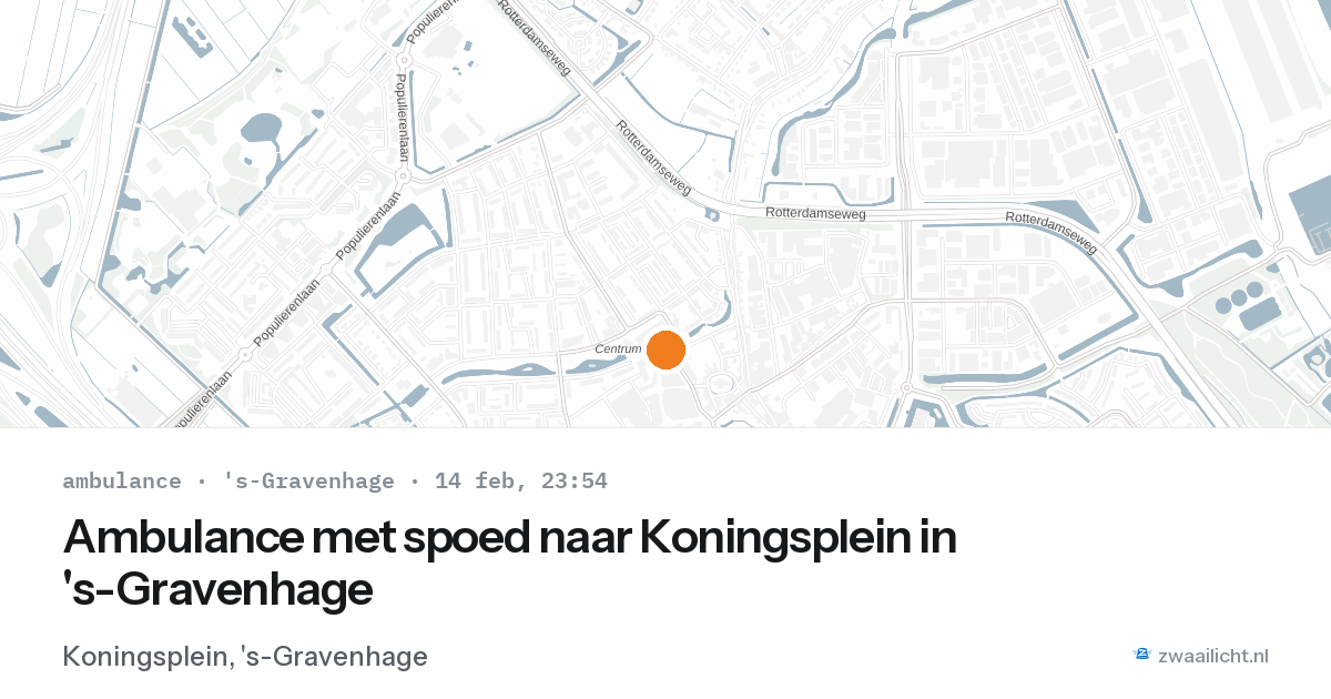 Ambulance met spoed naar Koningsplein in 's-Gravenhage — 14 feb 2026