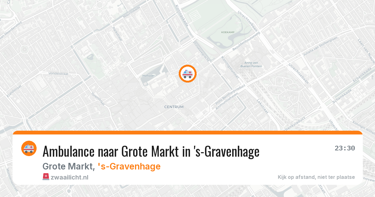 Ambulance naar Grote Markt in 's-Gravenhage — 2 apr 2026