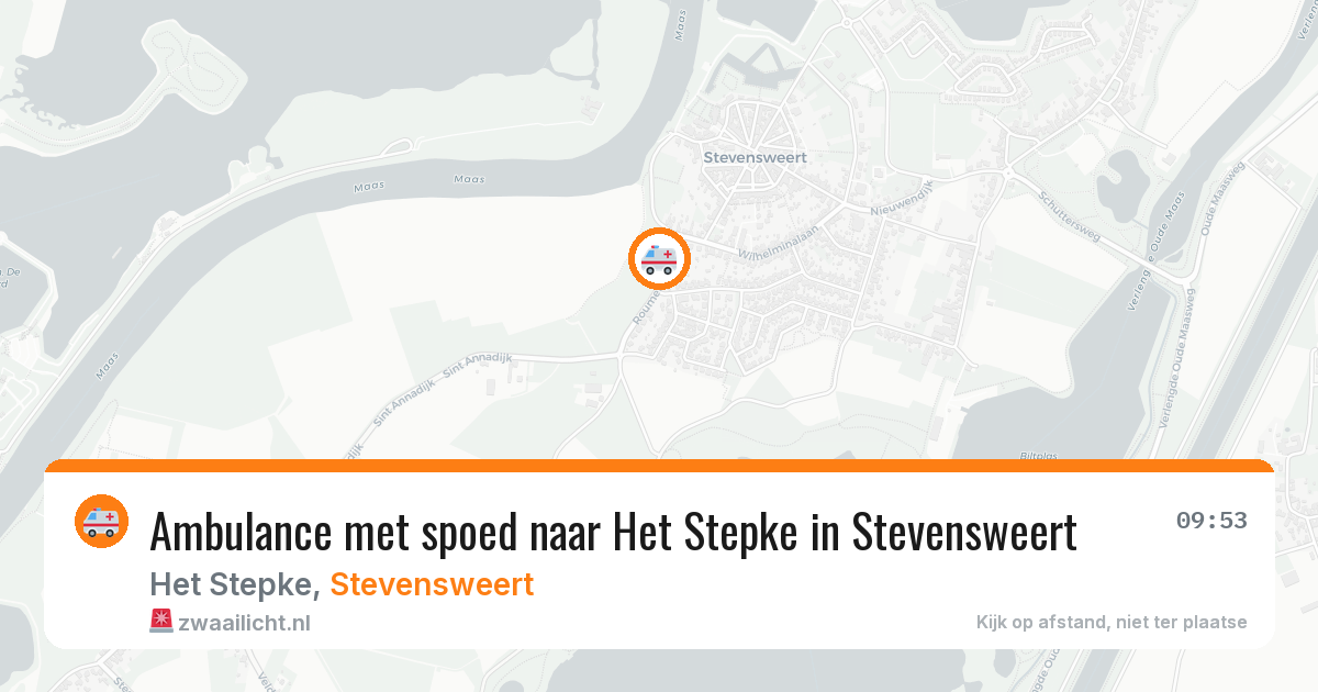 Ambulance met spoed naar Het Stepke in Stevensweert — 20 apr 2026