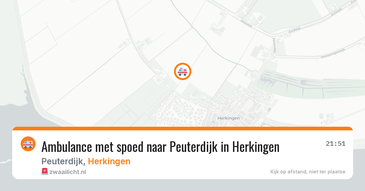 Ambulance met spoed naar Peuterdijk in Herkingen — 23 mei 2026