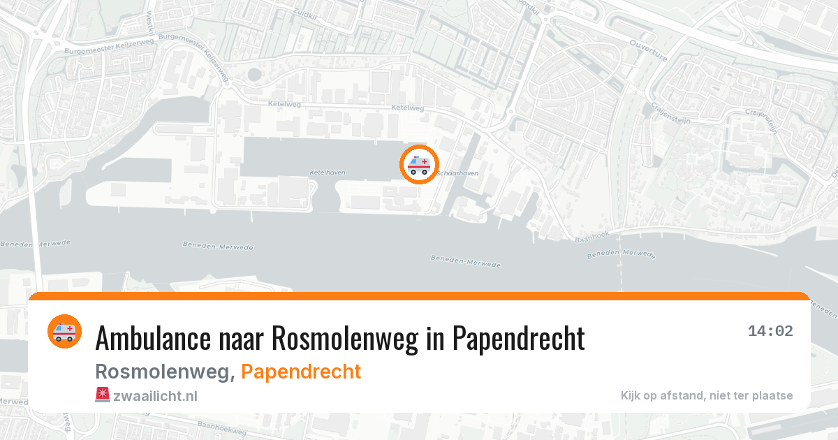 Ambulance naar Rosmolenweg in Papendrecht — 20 mei 2026