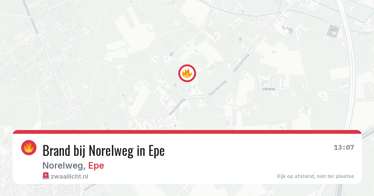 Brand bij Norelweg in Epe — 22 jun 2026